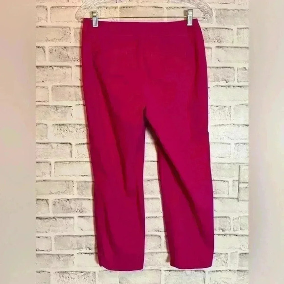 Talbots‎ size 2p mid rise side zip cropped magenta pants like new - Picture 2 of 9